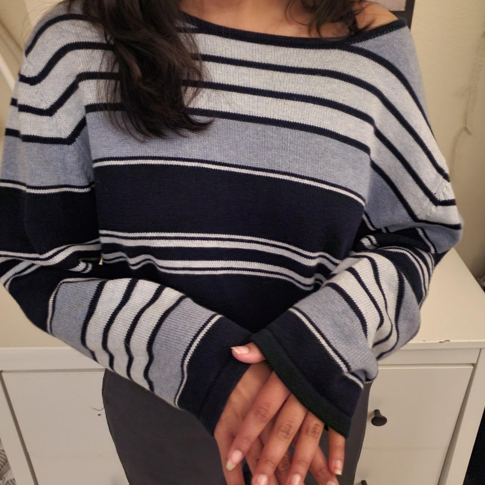 Stripe Blue Sweater